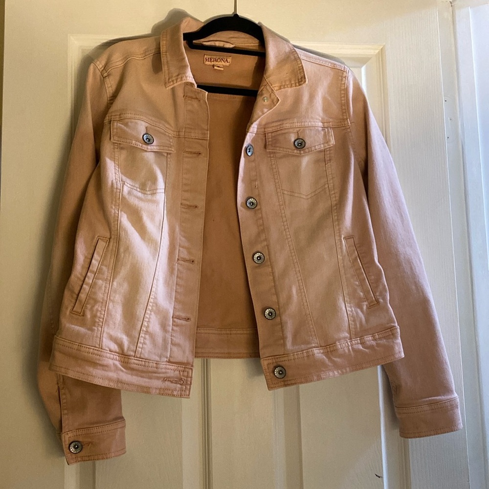 *sold* Rose Pink Merona Denim Jacket size M